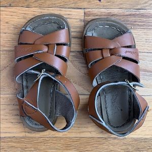 Tan salt water sandals toddler size 6